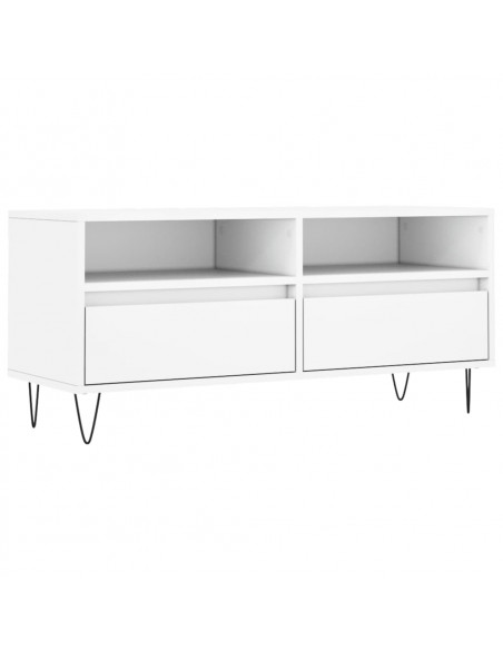 Mobile Porta TV Bianco 100x34,5x44,5 cm in Legno Multistrato