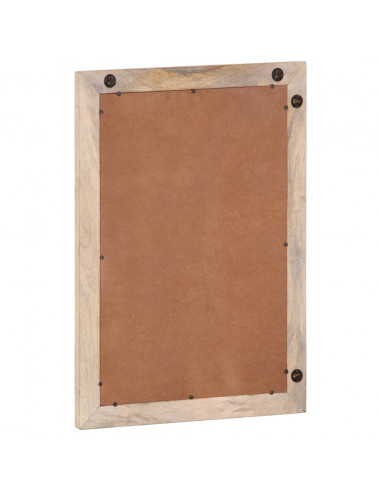 Specchio da Bagno 50x70 cm in Legno Massello di Mango e Vetro