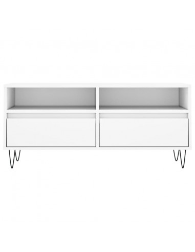 Mobile Porta TV Bianco 100x34,5x44,5 cm in Legno Multistrato