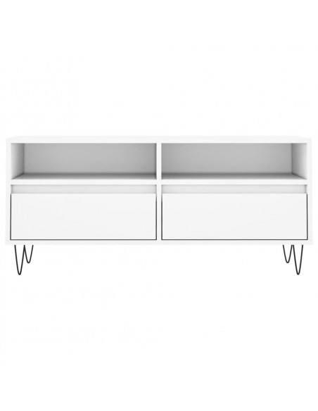 Mobile Porta TV Bianco 100x34,5x44,5 cm in Legno Multistrato