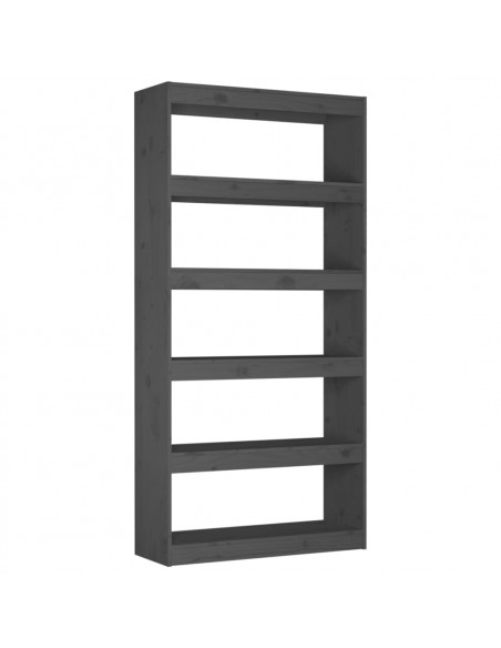 Libreria/Divisorio Grigio 80x30x167,4 cm in Massello di Pino