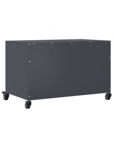 Mobile TV Antracite 68x39x43,5 cm in Acciaio Laminato a Freddo
