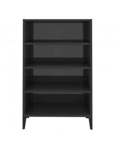 Credenza Grigio Lucido 57x35x90 cm in Legno Multistrato