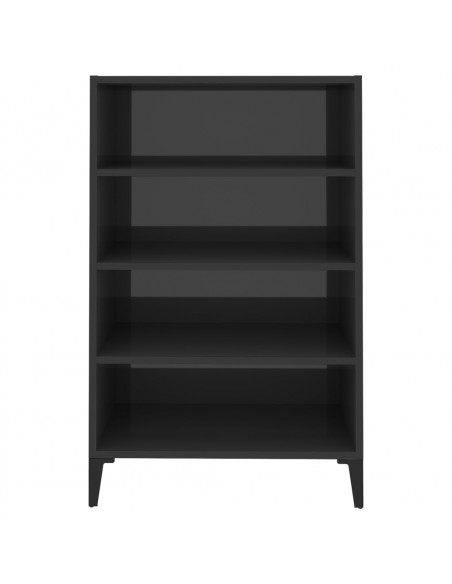 Credenza Grigio Lucido 57x35x90 cm in Legno Multistrato