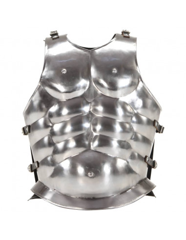 Corazza per Armatura Soldato Romano LARP in Acciaio Argento