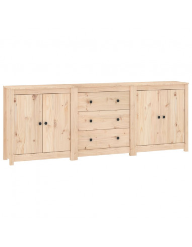 Credenza 210x35x80 cm in Legno Massello di Pino