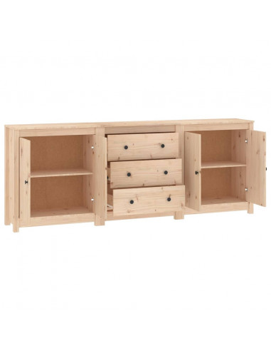 Credenza 210x35x80 cm in Legno Massello di Pino