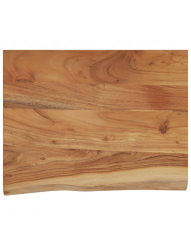 Mensola a Muro 50x40x2,5cm Rettangolare Legno Acacia Bordi Vivi