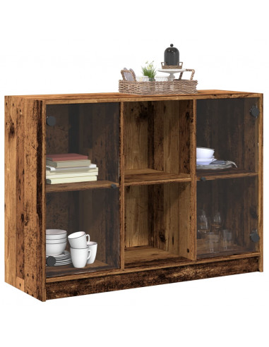 Credenza Legno Antico 102x37x75,5 cm in Legno Multistrato