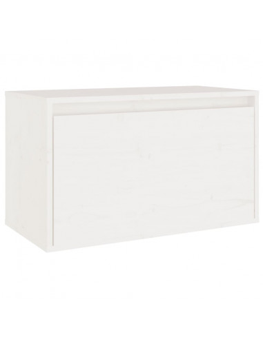 Pensile Bianco 60x30x35 cm in Legno Massello di Pino