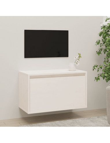 Pensile Bianco 60x30x35 cm in Legno Massello di Pino