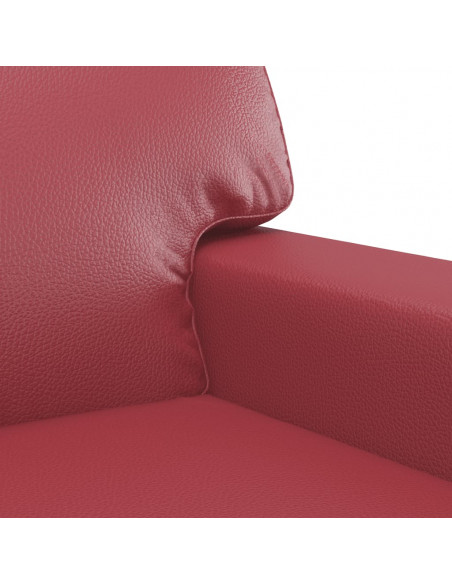 Set di Divani 2 pz Rosso Vino in Similpelle