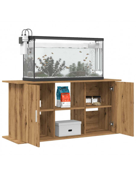 Supporto Acquario 121x41x58 cm Multistrato Rovere Artigianale