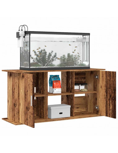 Supporto Acquario 121x41x58cm in Legno Multistrato Legno Antico