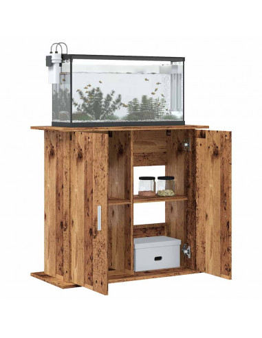 Supporto Acquario 81x36x73 cm in Legno Multistrato Legno Antico