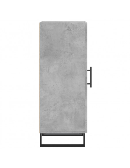 Credenza Grigio Cemento 34,5x34x90 cm in Legno Multistrato