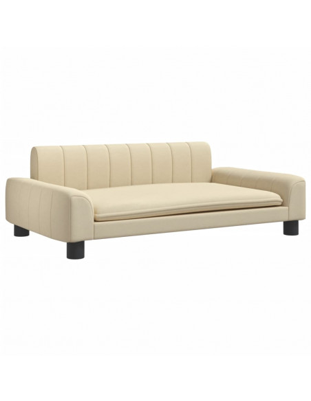 Lettino per Cani Crema 90x53x30 cm in Similpelle
