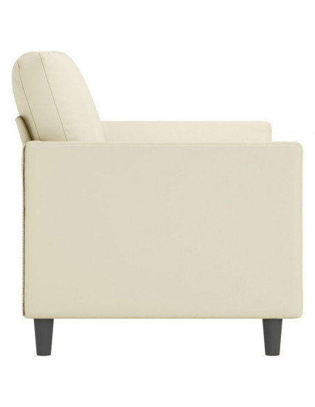 Divano a 2 Posti Crema 120 cm in Similpelle