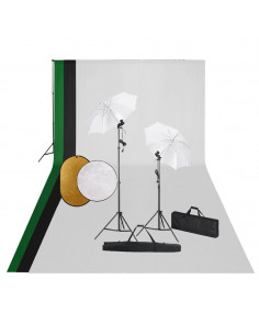 Kit Studio Fotografico con Luci Fondale e Riflettore 2