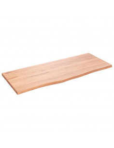 Ripiano Muro Marrone Chiaro 100x40x2cm Massello Rovere Trattato 2