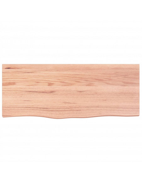 Ripiano Muro Marrone Chiaro 100x40x2cm Massello Rovere Trattato
