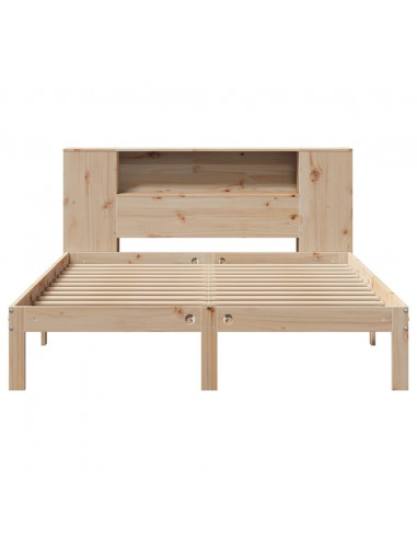 Letto Libreria senza Materasso 140x200 cm in Legno di Pino