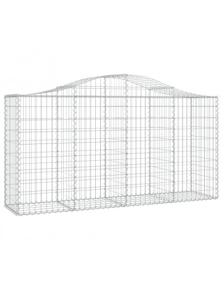 Cesti Gabbioni ad Arco 4 pz 200x50x100/120 cm Ferro Zincato