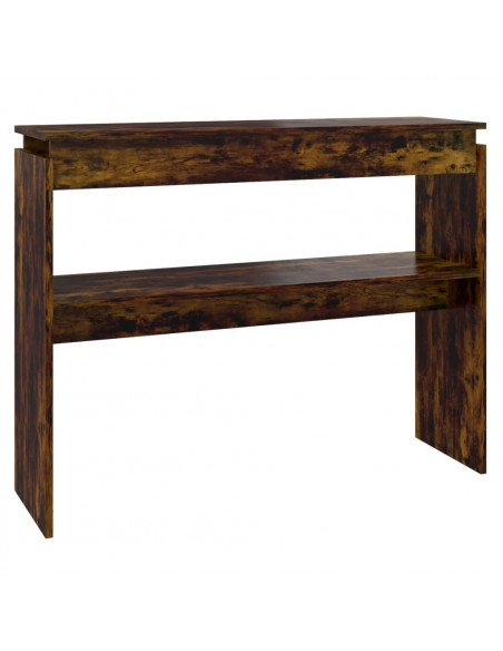 Tavolino Consolle Rovere Fumo 102x30x80 cm in Legno Multistrato