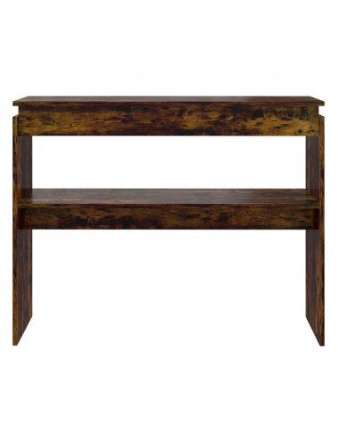 Tavolino Consolle Rovere Fumo 102x30x80 cm in Legno Multistrato