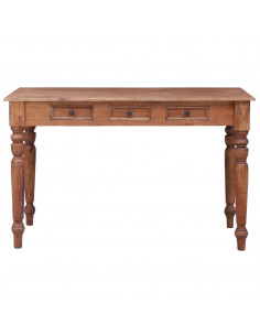 Scrivania con Cassetti 117x57x75 cm in Legno Massello di Mogano 2