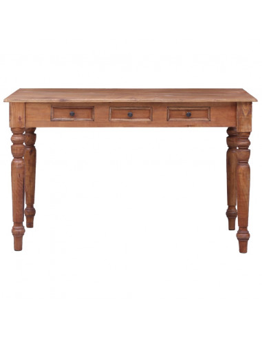 Scrivania con Cassetti 117x57x75 cm in Legno Massello di Mogano