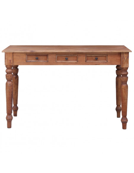 Scrivania con Cassetti 117x57x75 cm in Legno Massello di Mogano