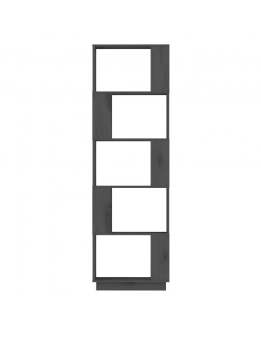 Libreria/Divisorio Grigio 51x25x163,5 cm Legno Massello di Pino