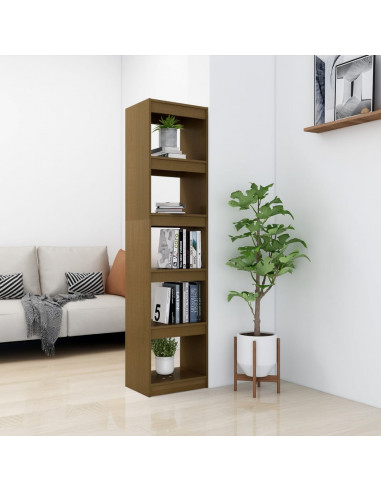 Libreria/Divisorio Marrone Miele 40x30x167,5cm Massello di Pino
