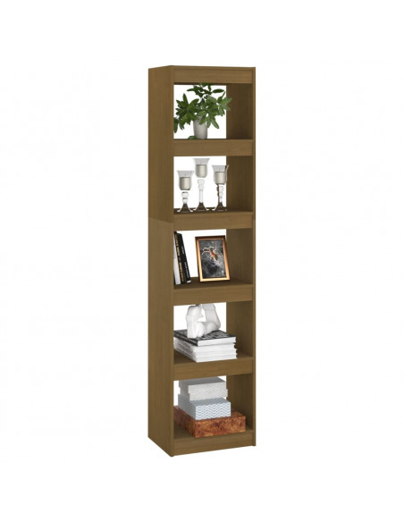 Libreria/Divisorio Marrone Miele 40x30x167,5cm Massello di Pino