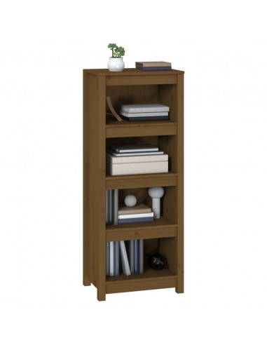 Libreria Marrone Miele 50x35x125,5 cm in Legno Massello di Pino