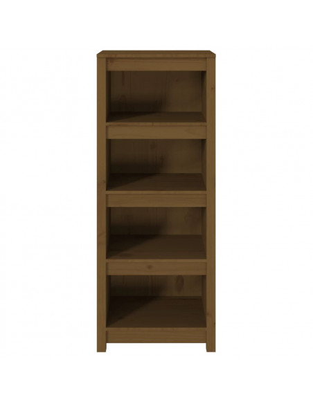 Libreria Marrone Miele 50x35x125,5 cm in Legno Massello di Pino