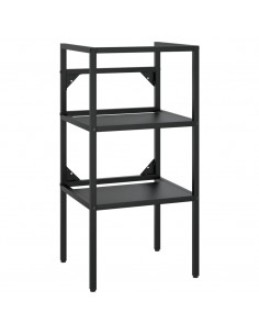 Struttura per Lavabo da Bagno Nera 40x38x83 cm in Ferro 2