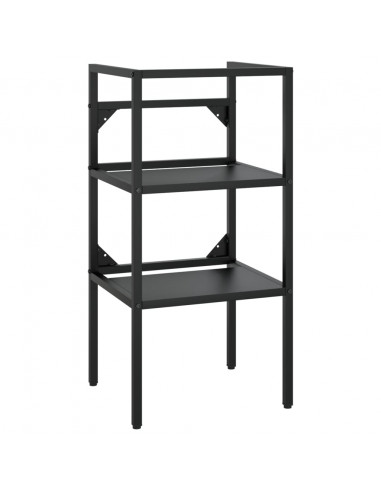 Struttura per Lavabo da Bagno Nera 40x38x83 cm in Ferro