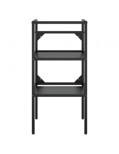 Struttura per Lavabo da Bagno Nera 40x38x83 cm in Ferro