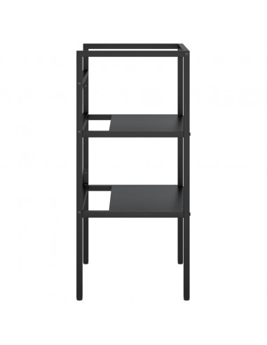Struttura per Lavabo da Bagno Nera 40x38x83 cm in Ferro
