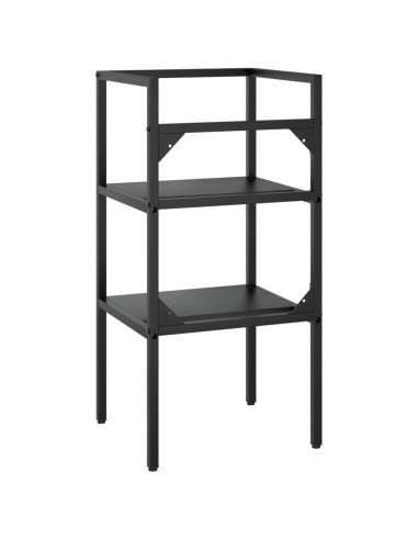 Struttura per Lavabo da Bagno Nera 40x38x83 cm in Ferro