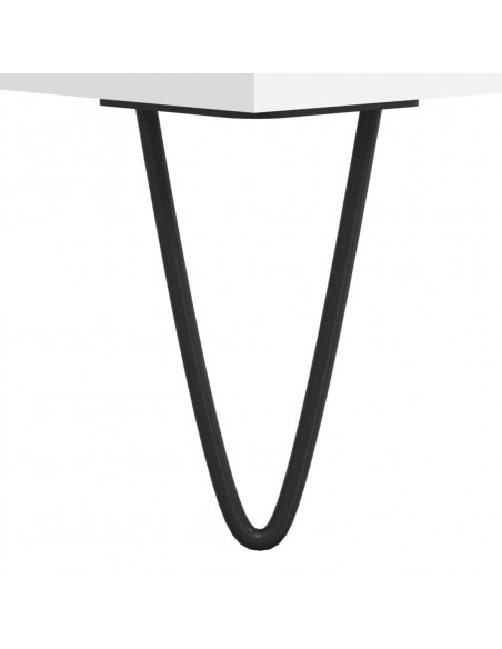 Tavolini Salotto 2 pz Bianchi 50x46x50 cm in Legno Multistrato