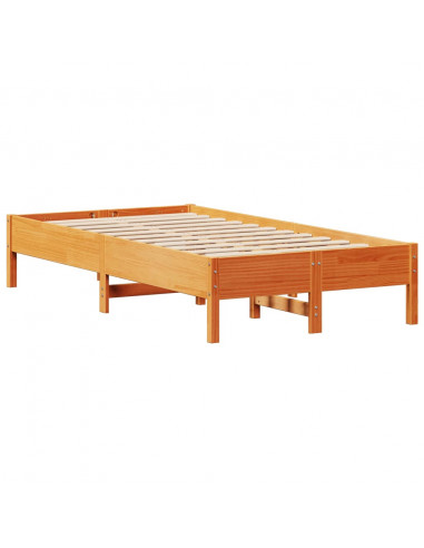 Letto senza Materasso Marrone Cera 120x190 cm in Legno di Pino