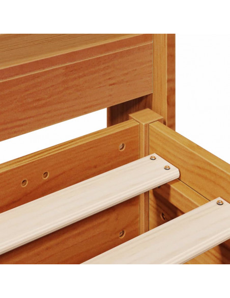 Letto senza Materasso Marrone Cera 120x190 cm in Legno di Pino