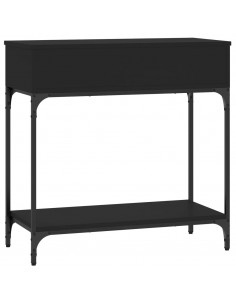 Tavolino Consolle Nero 75x34,5x75 cm in Legno Multistrato 2