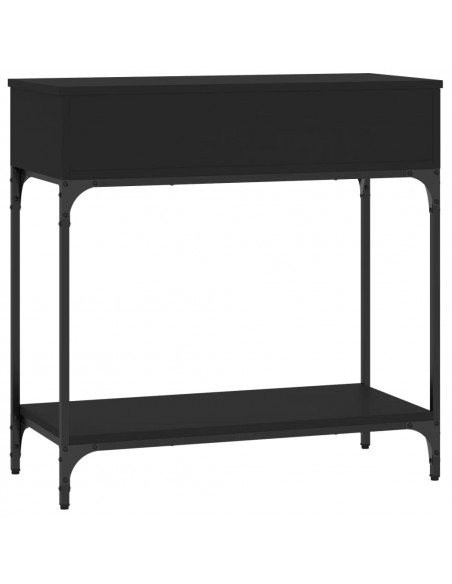 Tavolino Consolle Nero 75x34,5x75 cm in Legno Multistrato