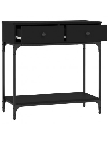 Tavolino Consolle Nero 75x34,5x75 cm in Legno Multistrato