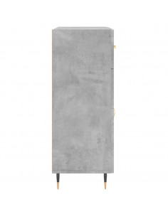 Credenza Grigio Cemento 69,5x34x90 cm in Legno Multistrato 2