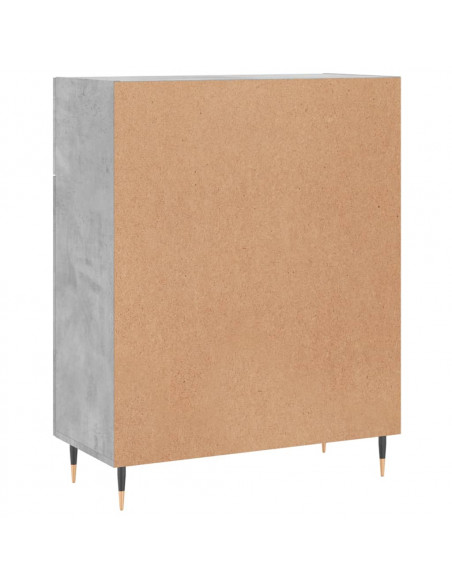 Credenza Grigio Cemento 69,5x34x90 cm in Legno Multistrato